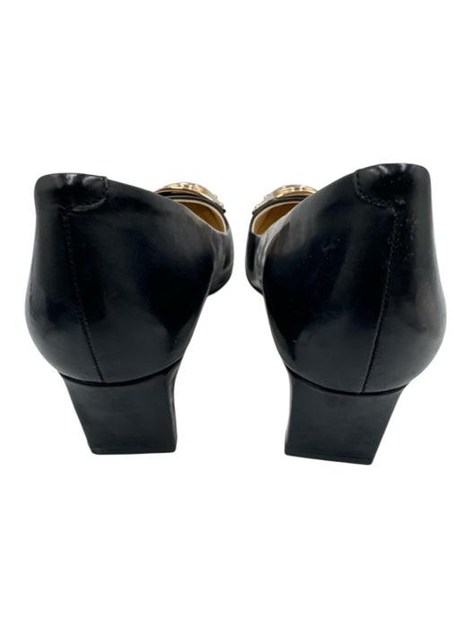Coach Shoe Size 6.5 Black & Gold Leather Gold hardware Pointed Toe Pumps Black & Gold / 6.5