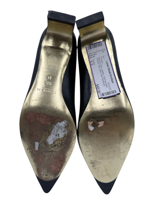 Coach Shoe Size 6.5 Black & Gold Leather Gold hardware Pointed Toe Pumps Black & Gold / 6.5