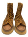 Free People Shoe Size 6 Camel Brown Suede Woven Back Zip Peep Toe Booties Camel Brown / 6