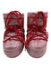 Moon Boot Shoe Size 5.5/7 Pink & Red PVC Upper Glitter Lace Up Ankle Booties Pink & Red / 5.5/7