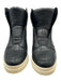 Ash Shoe Size 37 Black & White Leather Laceless Perforated Ankle Wedge Sneakers Black & White / 37