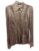 Linda Loudermilk Size 4 Gold & Purple Long Sleeve Metallic Buttons Top Gold & Purple / 4