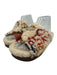 Chloe Shoe Size 36 Beige & Multi Sherpa Fleece Abstract Peep Toe Slide Sandals Beige & Multi / 36