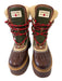 Dsquared2 Shoe Size 37 Brown, Red, Green Leather Sherpa Fleece Lace Up Boots Brown, Red, Green / 37