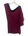 Linda Loudermilk Size M burgundy purple & black Bamboo Blend Ribbed Knit Top burgundy purple & black / M