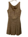 Linda Loudermilk Size 10 Tan Beige Organic Cotton Pleated Detail Dress Tan Beige / 10