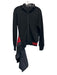 Y-3 Size S Black & Red Viscose Blend Toggle Stripe Deconstructed Hooded Jacket Black & Red / S