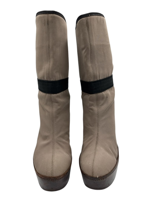 Marni Shoe Size 36 taupe beige & brown Fabric & Leather Colorblock Booties taupe beige & brown / 36