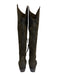 Frye Shoe Size 6.5 Green Brown Suede Stacked Heel Pointed Toe Side Zip Boots Green Brown / 6.5