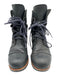 Sorel Shoe Size 6.5 Black Leather Lace Up Lug Sole Wedge Booties Black / 6.5