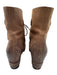 Sorel Shoe Size 6.5 Brown Leather Distressed Lace Up Lug Sole Wedge Booties Brown / 6.5