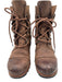 Sorel Shoe Size 6.5 Brown Leather Distressed Lace Up Lug Sole Wedge Booties Brown / 6.5