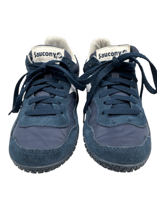 Saucony Shoe Size 7 Blue & White Leather & Textile Lace Up Low Top Sneakers Blue & White / 7