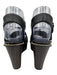Coach Shoe Size 6 Black & Brown Leather Upper Wood Ankle Strap Platform Sandals Black & Brown / 6