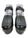 Coach Shoe Size 6 Black & Brown Leather Upper Wood Ankle Strap Platform Sandals Black & Brown / 6
