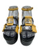 Costume National Shoe Size 6 Yellow & Black Leather Upper Logo Platform Sandals Yellow & Black / 6