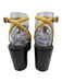 Costume National Shoe Size 6 Yellow & Black Leather Upper Logo Platform Sandals Yellow & Black / 6