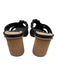 Dolce Vita Shoe Size 6 Black & Tan Leather Upper Beaded Open Square toe Sandals Black & Tan / 6