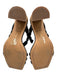 Dolce Vita Shoe Size 6 Black & Tan Leather Upper Beaded Open Square toe Sandals Black & Tan / 6