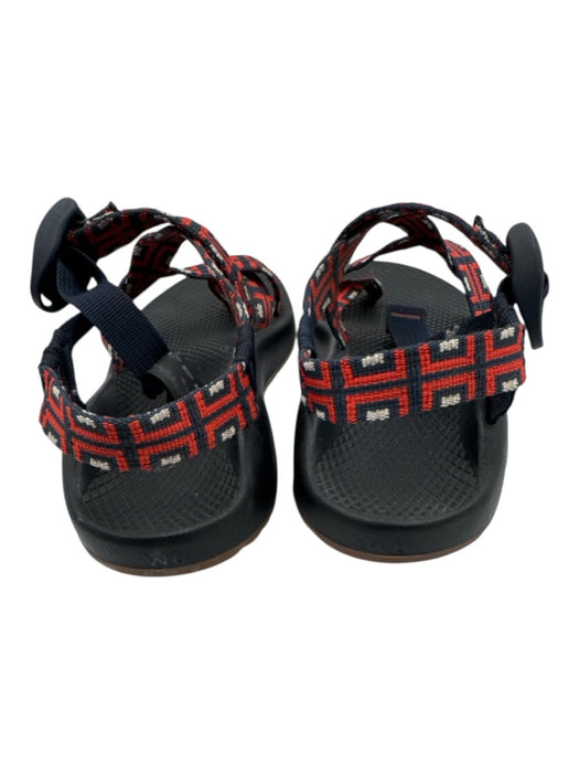 Chaco Shoe Size 6 Blue, Red, Black fabric upper Rubber Sole Geometric Sandals Blue, Red, Black / 6