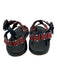 Chaco Shoe Size 6 Blue, Red, Black fabric upper Rubber Sole Geometric Sandals Blue, Red, Black / 6