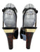 Michael Kors Shoe Size 6.5 Black, Brown, Gold Leather Metal Accent Sandals Black, Brown, Gold / 6.5