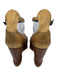 Derek Lam Shoe Size 7 Gold & Brown Leather Lizard Embossed Peep Toe Wedges Gold & Brown / 7