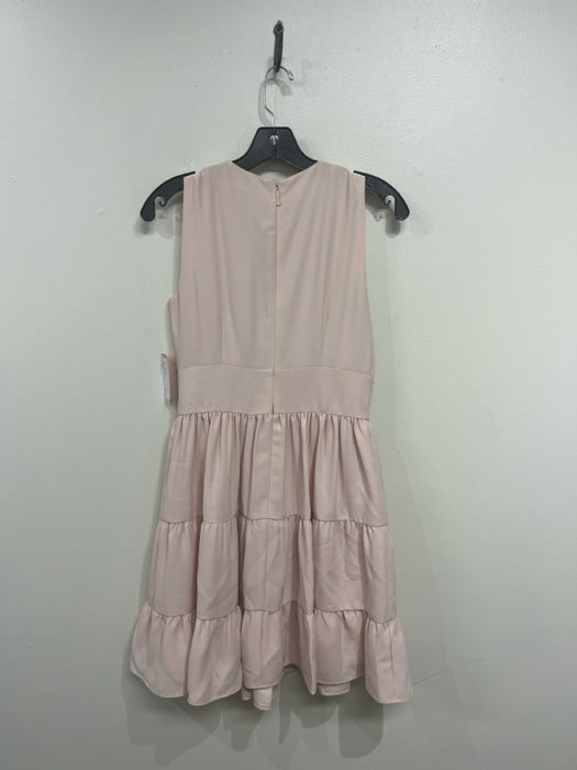 Kate Spade Size 2 Light Pink Print Polyester Floral Embroidery Tiered Dress