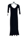 Norma kamali Size S/M Black Polyester Blend Off Shoulder 3/4 Sleeve Midi Dress Black / S/M