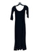 Norma kamali Size S/M Black Polyester Blend Off Shoulder 3/4 Sleeve Midi Dress Black / S/M