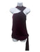 Stella McCartney Size 40/10 Purple Viscose Velvet High Neck Draped Top Purple / 40/10