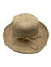 Scala Beige Straw Woven Braided Strap Sun Hat Beige / One Size