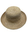 Scala Beige Straw Woven Braided Strap Sun Hat Beige / One Size