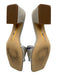 Sam Edelman Shoe Size 10.5 Silver Leather & Canvas Slide Mule Square Toe Sandals Silver / 10.5