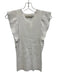 Marie Oliver Size S White Viscose & Polyester Ruffle Cap Sleeve Rib Knit Top White / S