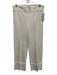Avenue Montaigne Size 6 Cream Cotton & Polyester Elastic Waistband Cuff Pants Cream / 6