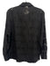 The Noli Shop Size S Black Long Sleeve Floral Sheer Blouse Top Black / S