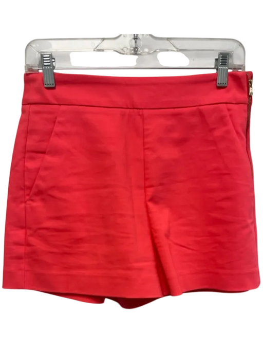 Lilly Pulitzer Size 4 Coral Pink Cotton & Polyester Side Zip High Rise Shorts Coral Pink / 4