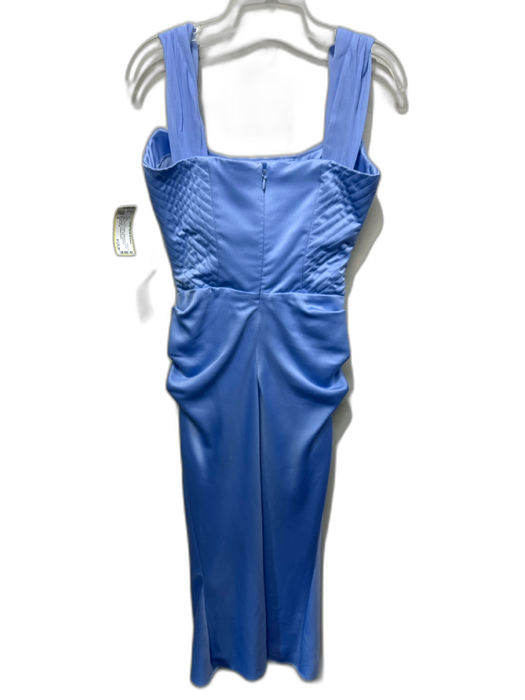 House of CB Size S Light Blue Polyester Sleeveless Corset Bodice Cowl neck Dress Light Blue / S