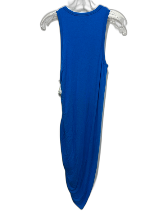 Veronica Beard Jeans Size XS Blue Modal & Spandex Sleeveless Ruched Side Dress Blue / XS