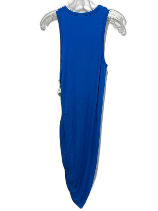 Veronica Beard Jeans Size XS Blue Modal & Spandex Sleeveless Ruched Side Dress Blue / XS
