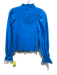 Marie Oliver Size XS Electric Blue Recycled Polyester Long puff sleeve Top Electric Blue / XS