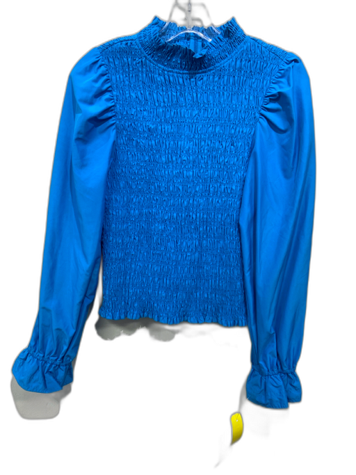 Marie Oliver Size XS Electric Blue Recycled Polyester Long puff sleeve Top Electric Blue / XS