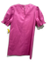 THML Size XS Hot pink Polyester & Polyurethane Pleather Short Puff Sleeve Dress Hot pink / XS