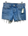 Rag & Bone Size 26 Medium Wash Cotton Denim Button Fly Mid Rise Raw Hem Shorts Medium Wash / 26