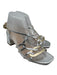 Michele Lopriore Shoe Size 38 Silver & Gold Leather Strappy Slingback Sandals Silver & Gold / 38