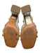 Michele Lopriore Shoe Size 38 Silver & Gold Leather Strappy Slingback Sandals Silver & Gold / 38