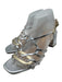 Michele Lopriore Shoe Size 38 Silver & Gold Leather Strappy Slingback Sandals Silver & Gold / 38