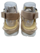 4CCCCEES Shoe Size 38 Beige, Pink, Green Leather Buckle Straps Round Toe Sandals Beige, Pink, Green / 38