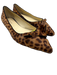 Sarah Flint Shoe Size 38 Brown Pony Hair Leopard Pointed Toe Bow Detail Flats Brown / 38